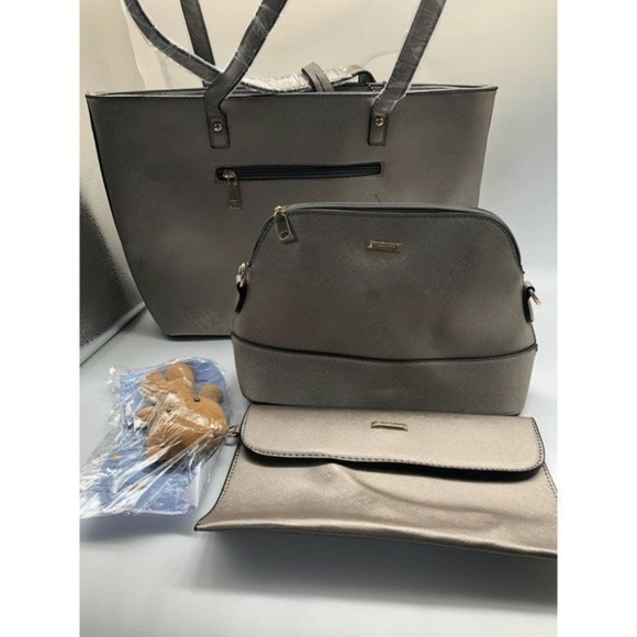 ELIMPAUL Women Fashion Handbags Tote Bag Set 4pcs - Picture 5 of 12